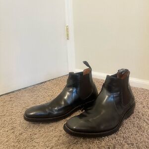 John Fluevog Dark Leather Ankle Boots
